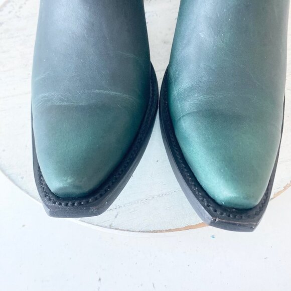 Lane EMMA JANE Womens Cowboy Boots 8.5 Green Western Cowgirl Mid Calf Tall - Picture 6 of 11